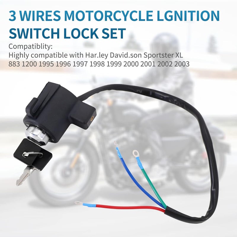 Tektall Ignition Switch Lock Set for Harley Davidson Sportster XL 883 1200 1995-2003 - Image 2